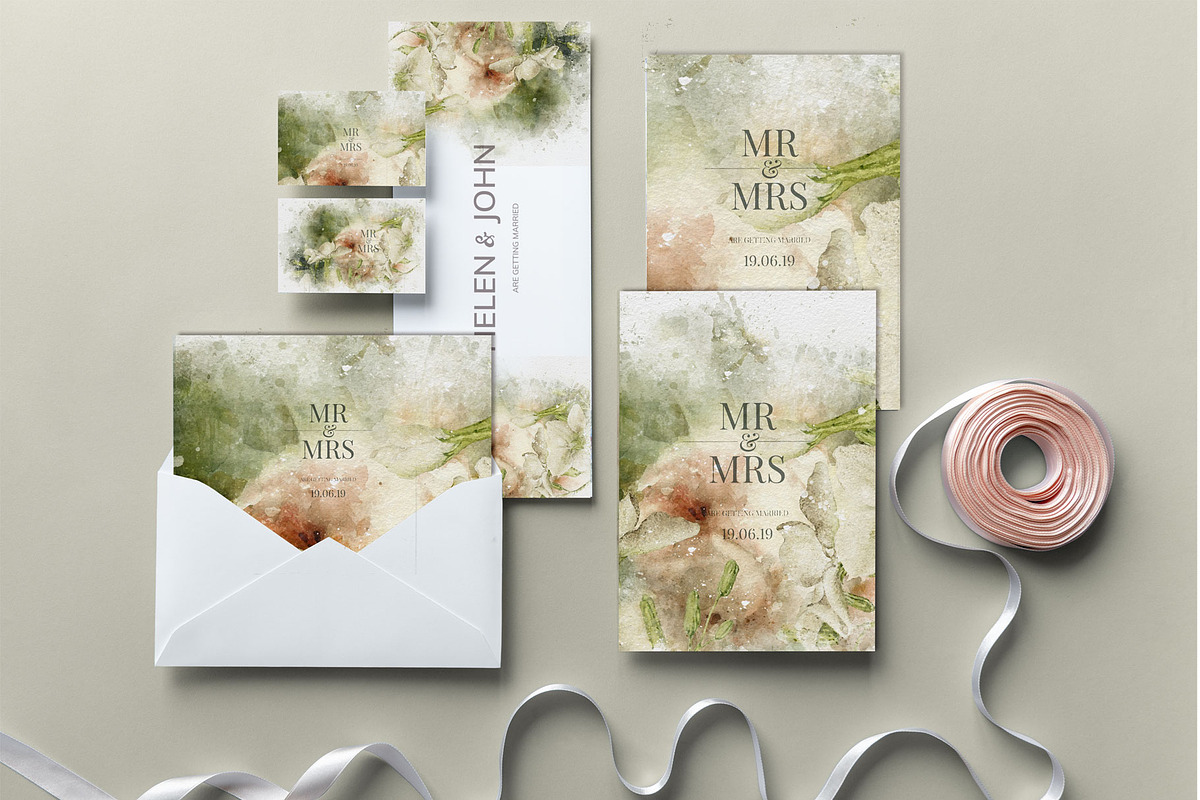 Poetic Watercolor Backgrounds, a Pattern Graphic by Suna Kosem (Photo 2 of 26)