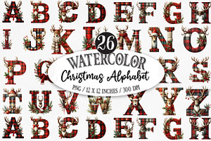 Christmas Alphabet Monogram, an Illustration by Designking