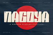 NAGOYA — Modern Display Typeface, a Sans Serif Font by Krismagraph (Thumbnail 1 of 9)