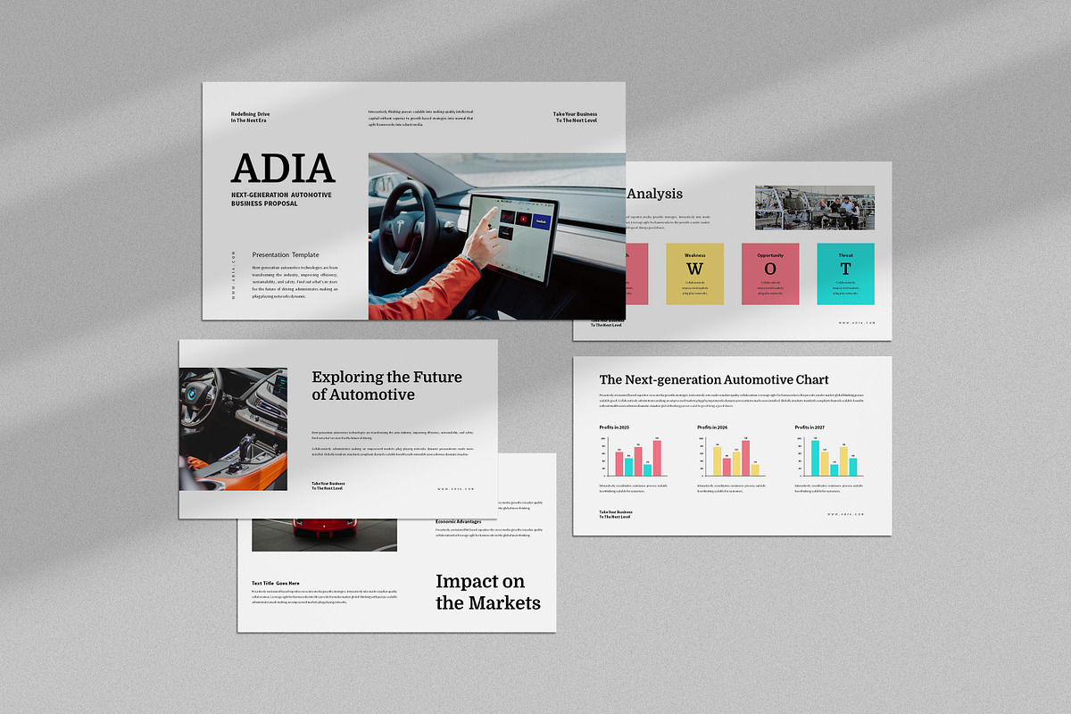 Adia : Automotive Google Slides, a Presentation Template by Punkl Camp (Photo 1 of 9)
