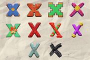 260 Stylized Alphabets (for collage), an Object Graphic by Megan Aili Designs (Thumbnail 25 of 28)