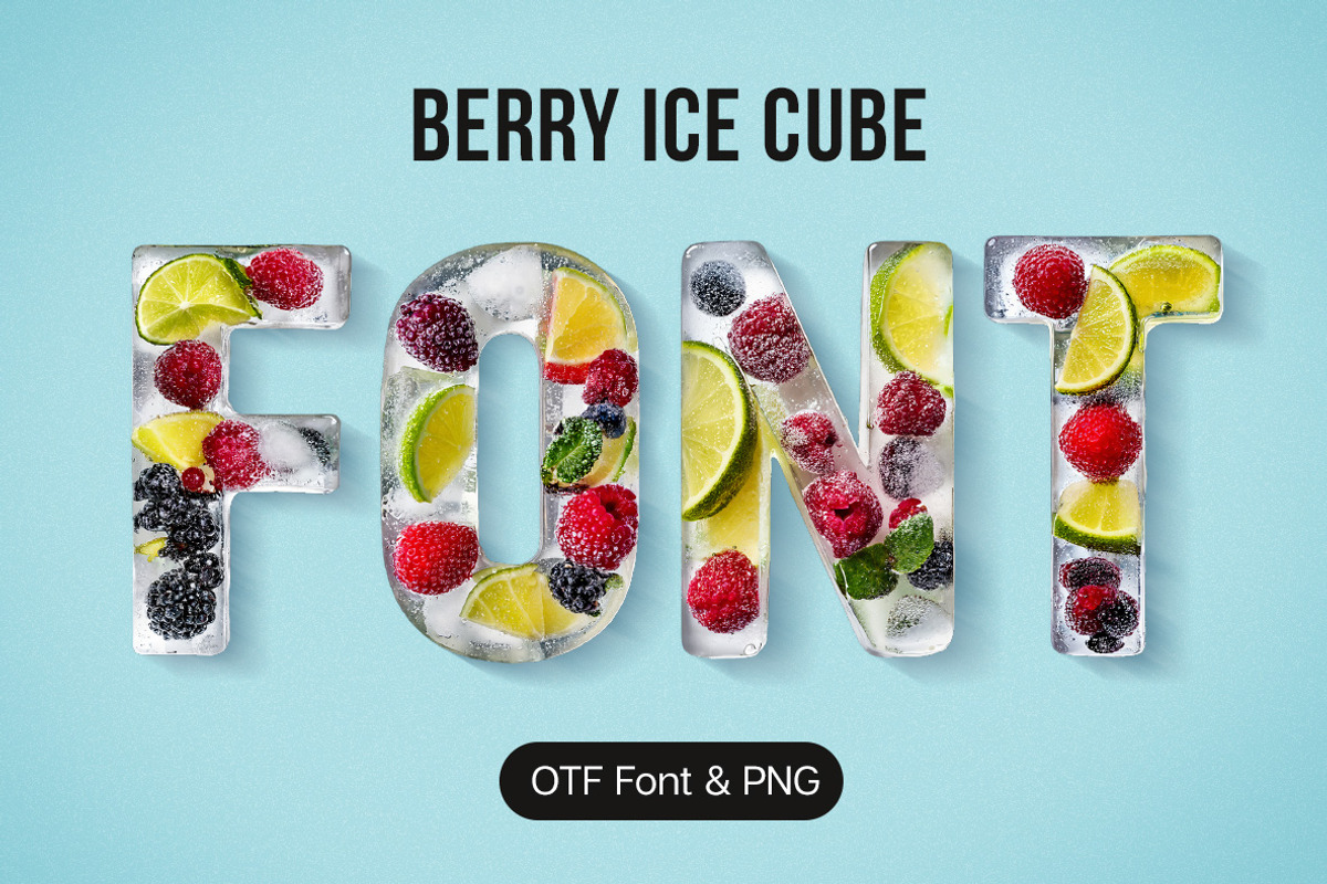 Berry Ice Cubes Font, a Sans Serif Font by Handmadefont (Photo 1 of 10)