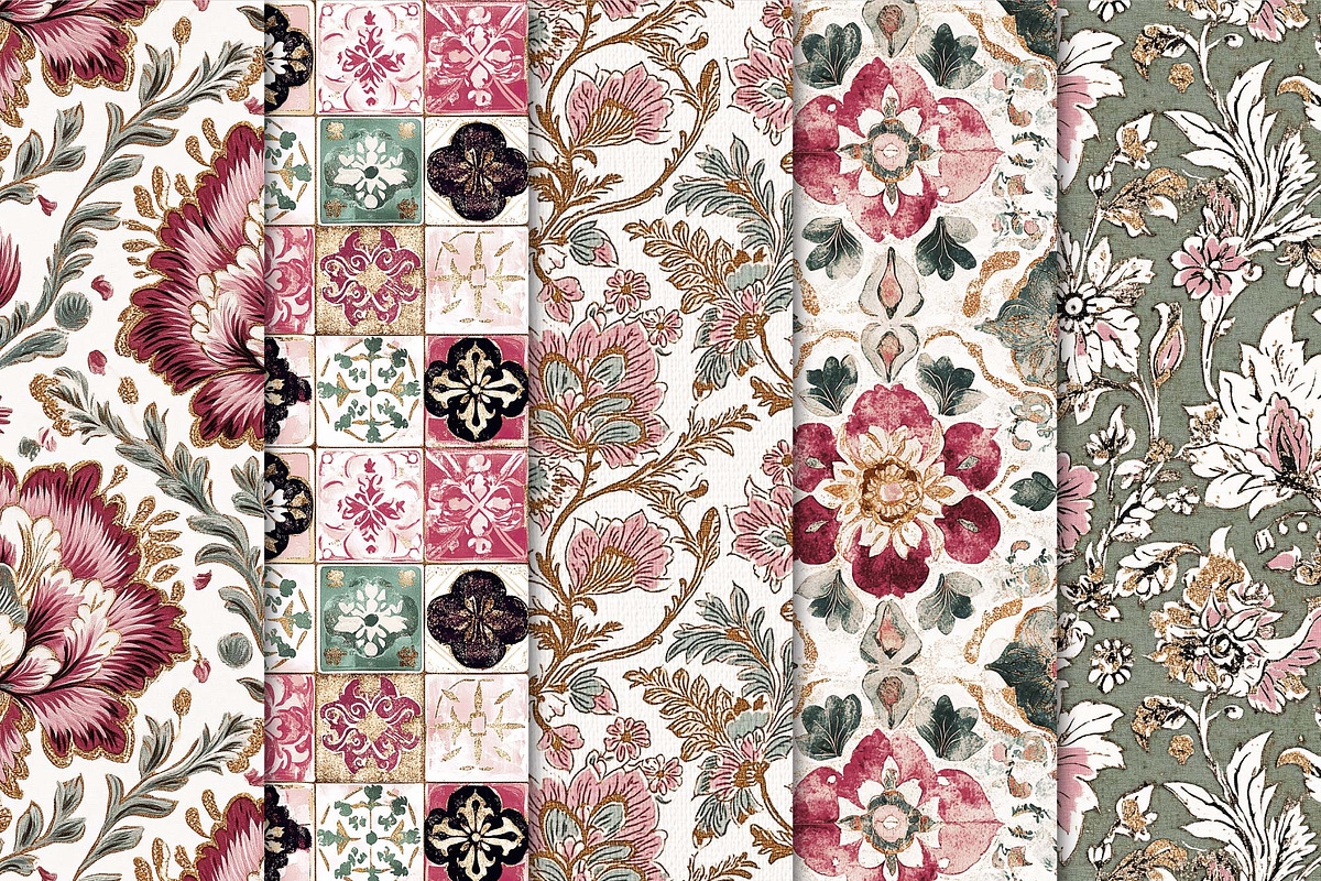 Bohemian Chic Pattern Muted Colors, a Pattern Graphic by Maishop (Photo 2 of 4)