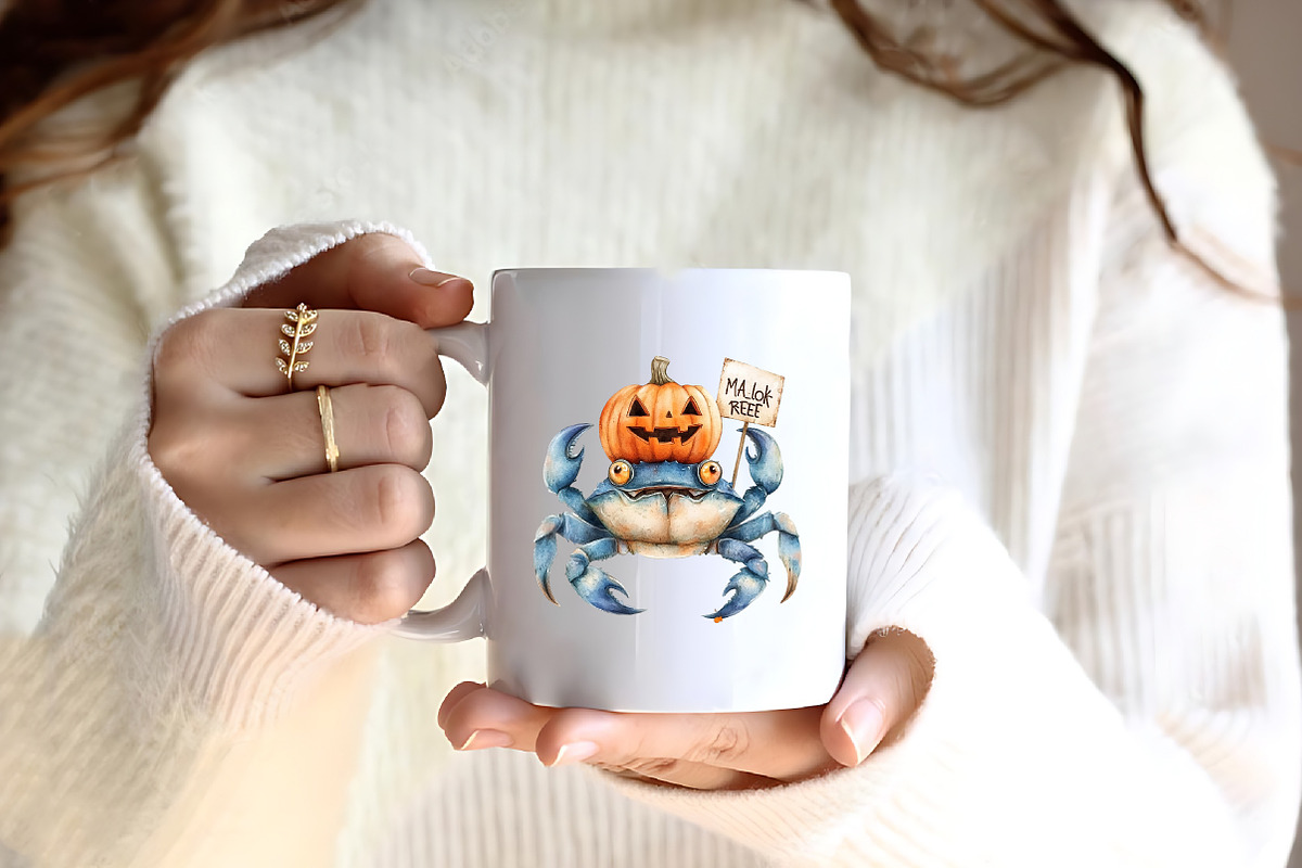 Halloween on Beach Clipart Bundle, an Illustration by CreationArt (Photo 9 of 9)