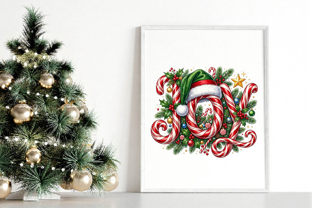 Candy Cane Christmas Hat PNG Design, a Seasonal Illustration by DreamPrint404 (Photo 3 of 6)