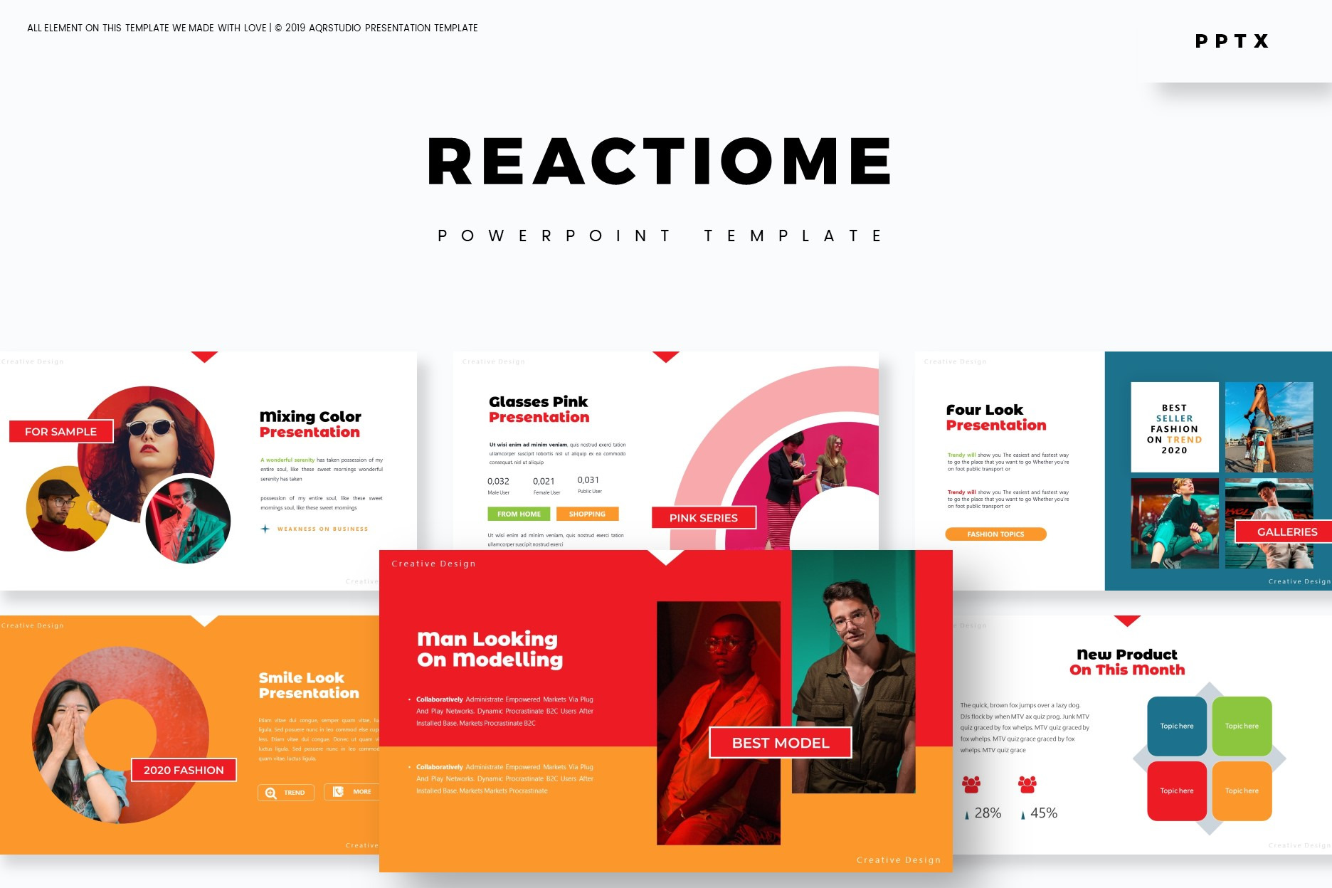 Reactiome - Powerpoint Template, a Presentation Template by AQR Studio