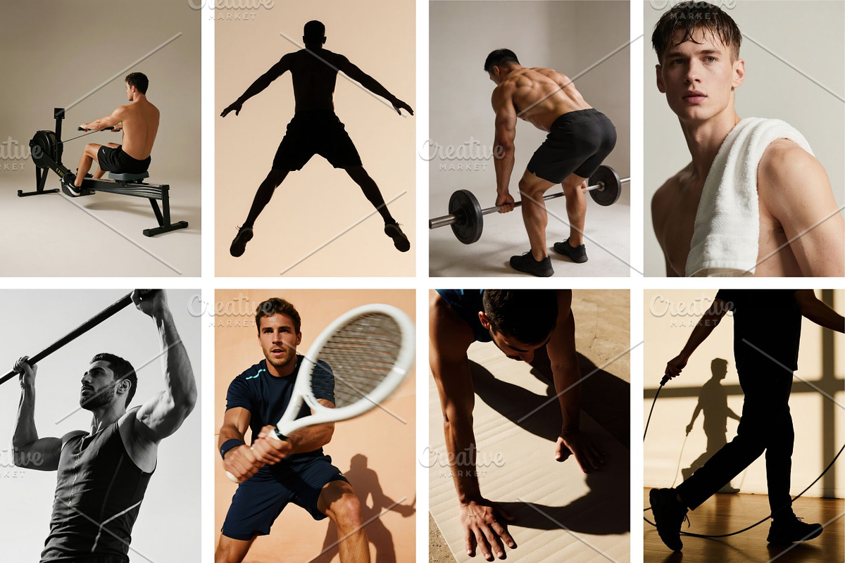 100 Men Workout Stock Photos Bundle, a Sports & Recreation Photo by Selenique Studio (Photo 18 of 20)