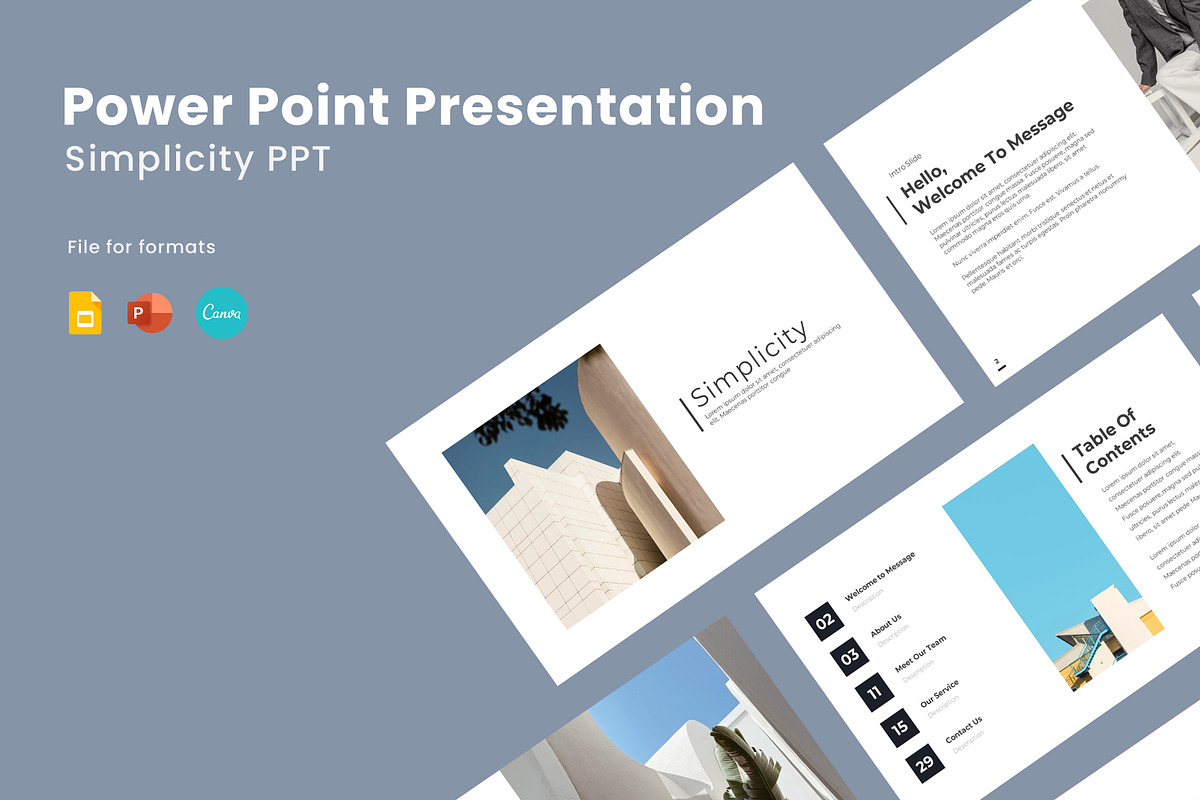 PPT Template - Simplicity, a Presentation Template by Recreative (Photo 1 of 6)