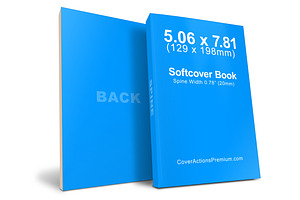 Softcover Book Mockup -129 x 198mm