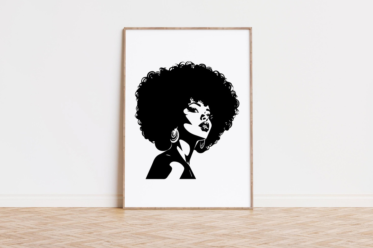 Afro Girl SVG Bundle of 24 Files, a Person Illustration by VectorMarketplace (Photo 7 of 9)