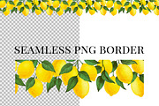 Watercolor Lemon borders png., a Graphic by ARTVracovska (Thumbnail 2 of 5)