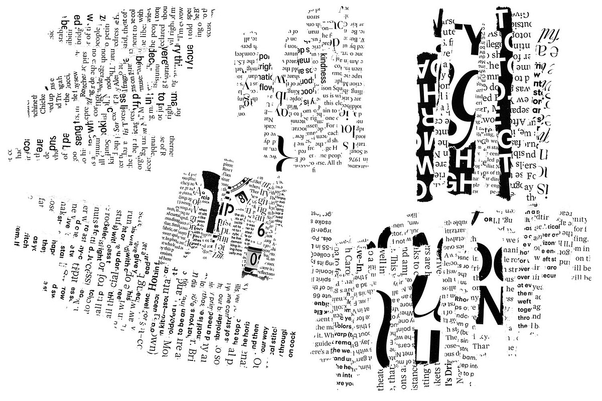 Text Collage Photoshop Brushes, a Brush Add-On by Heather Green Designs (Photo 2 of 12)