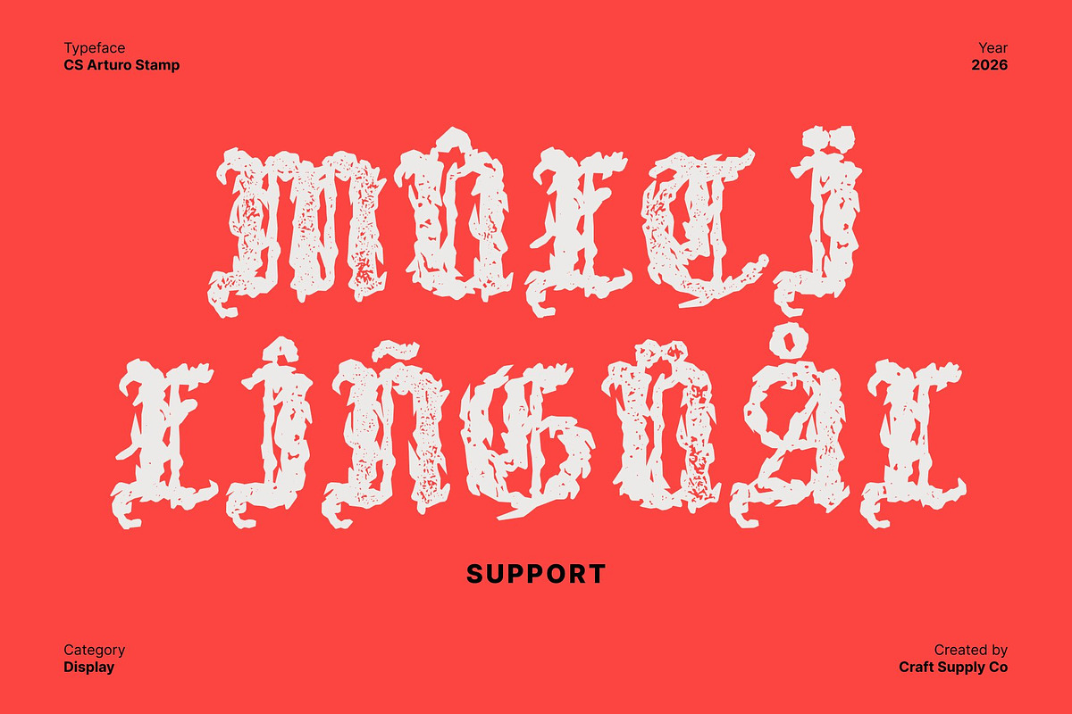 CS Arturo Stamp, a Blackletter Font by Craft Supply Co. (Photo 7 of 8)