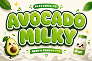 Avocado Milky, a Sans Serif Font by Limited.studio (Thumbnail 1 of 5)