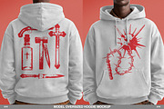 Model Oversized Hoodie Mockup, a Hoody Mockup by Irhasalfahad (Thumbnail 4 of 6)