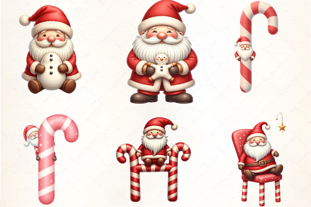 Watercolor Christmas Funny Santa Cli, an Illustration by CrexoraLab (Photo 3 of 5)