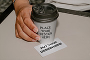 Business Card & Coffee Cup Mockup, a Mockup by Simetrica Labs (Thumbnail 5 of 6)
