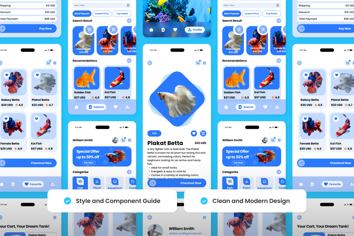 Fishymart - Pet Shop Design Template, an App Template by productype1 (Photo 3 of 5)