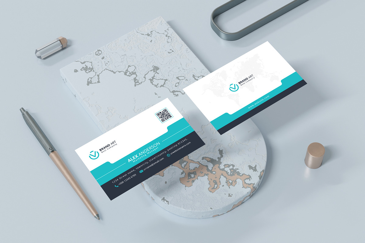Creative Modern Business Card, a Business Card Template by DreamStudio-eg