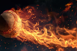 Baseball on Fire, a Sports & Recreation Photo by Ales Munt