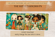 FLORAL WHIMSICAL GIRLS JUNK JOURNAL, a Person Illustration by Daring Digies (Thumbnail 5 of 7)