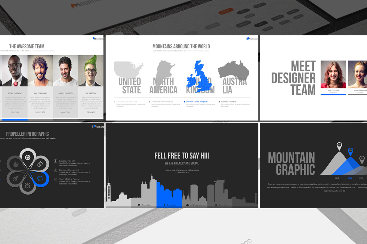 Mountains Powerpoint Template, a Presentation Template by Dedijuniadi (Photo 4 of 5)