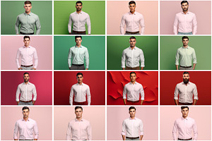 Man Shirt Mockup Picture Bundle