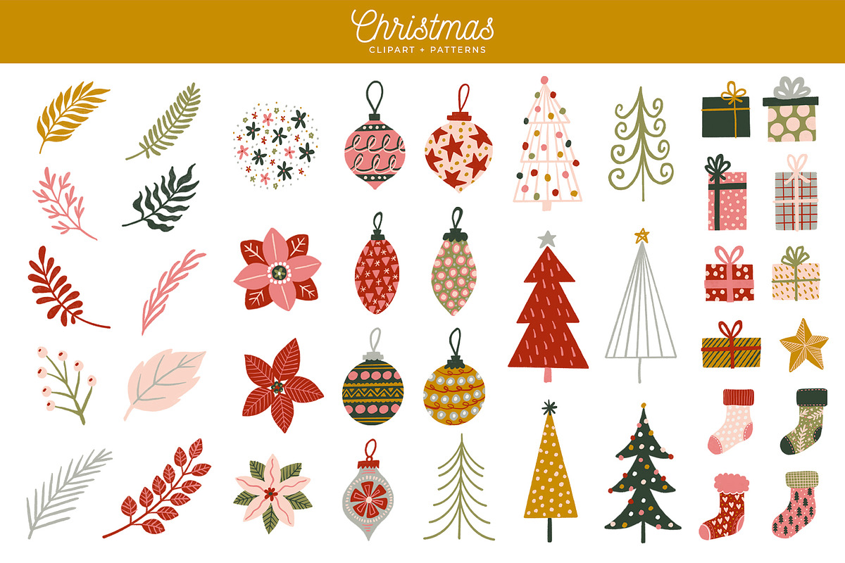 Christmas graphics & patterns, an Illustration by Laura Camoe (Photo 2 of 6)