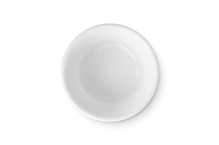 White bowl top view isolated, a Graphic by Valerie Bodnar