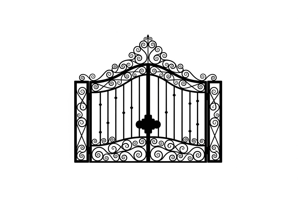 Ornate Wrought Iron Gate Vector Bund, an Illustration by Designs_River (Photo 41 of 47)