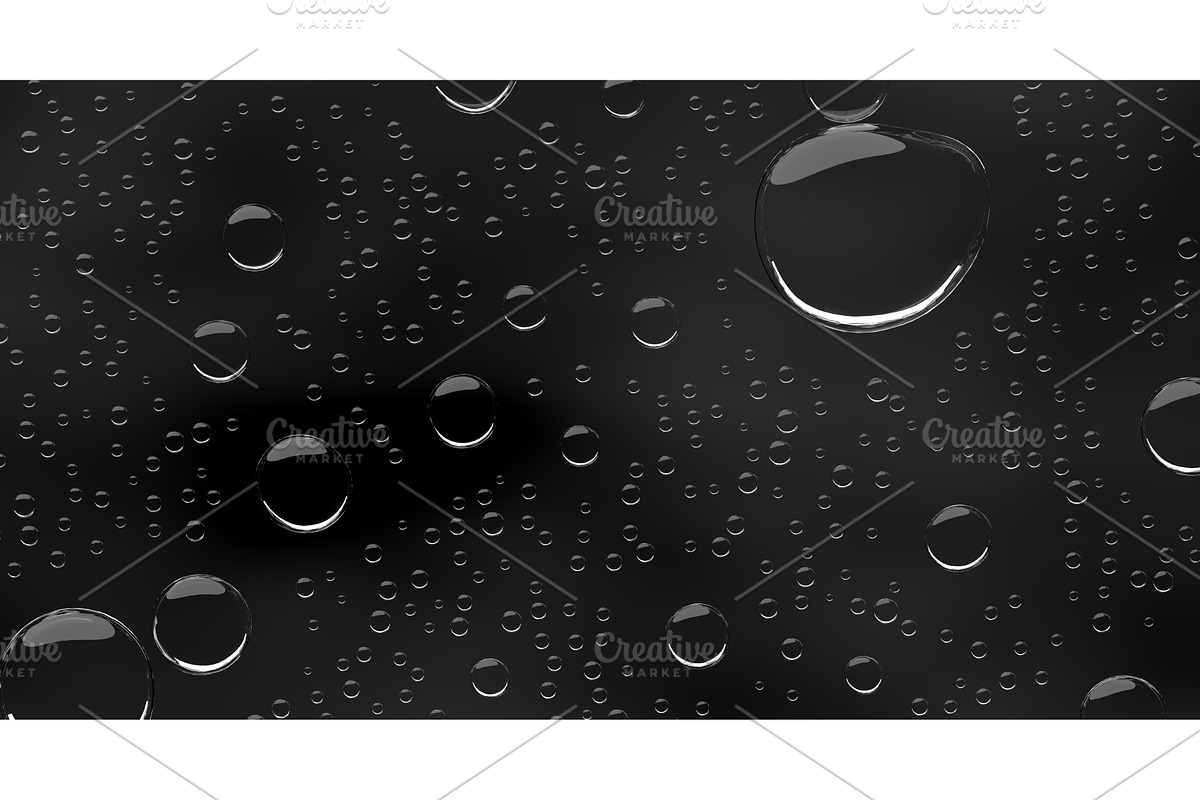 Condensation water drops on black, an Environmental 3D Model by Marozhkastudio