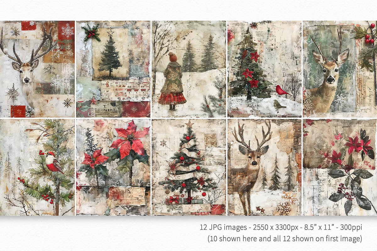 Christmas Collages, a Decorative Illustration by rileyBgraphics (Photo 2 of 6)