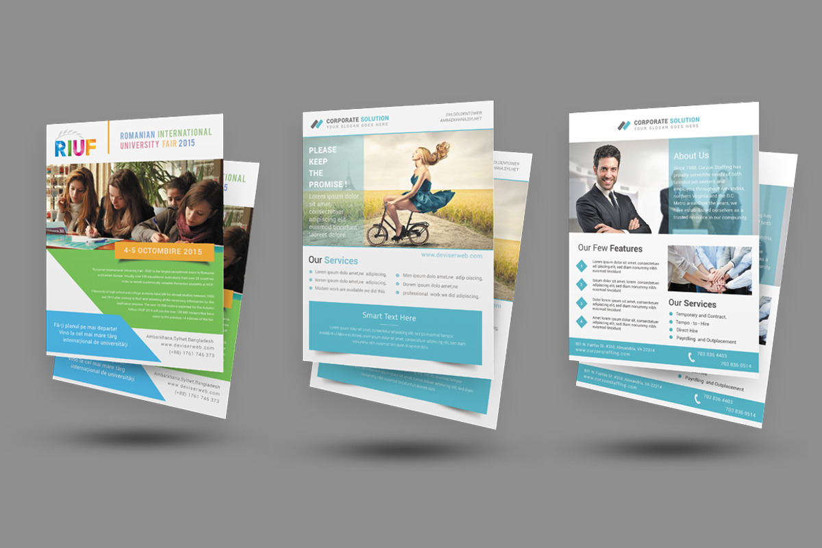 5 Corporate Flyer Templates, a Flyer Template by DeviserWeb (Photo 2 of 3)