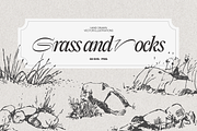 Sketches featuring Grass and Rocks, an Object Graphic by TheMountBirdStudio (Thumbnail 1 of 6)