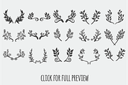 55 Pairs of Hand-drawn Laurels, an Illustration by Brandi Lea Designs (Thumbnail 2 of 3)