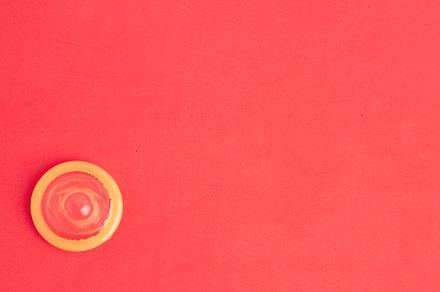 condom in colorful background