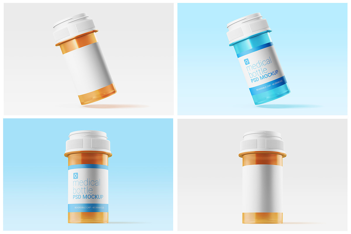 Medicine Plastic Bottle Mockup Set, a Packaging Mockup by Remnand Studio (Photo 9 of 10)