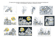 Christmas winter houses, city scene, an Illustration by Artmanata (Thumbnail 7 of 17)