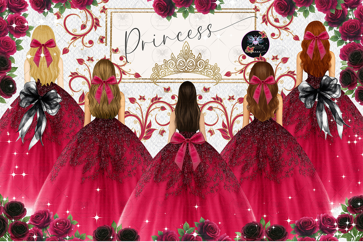 Princess Berry Red Clipart, an Illustration by BigCakeBee (Photo 1 of 2)