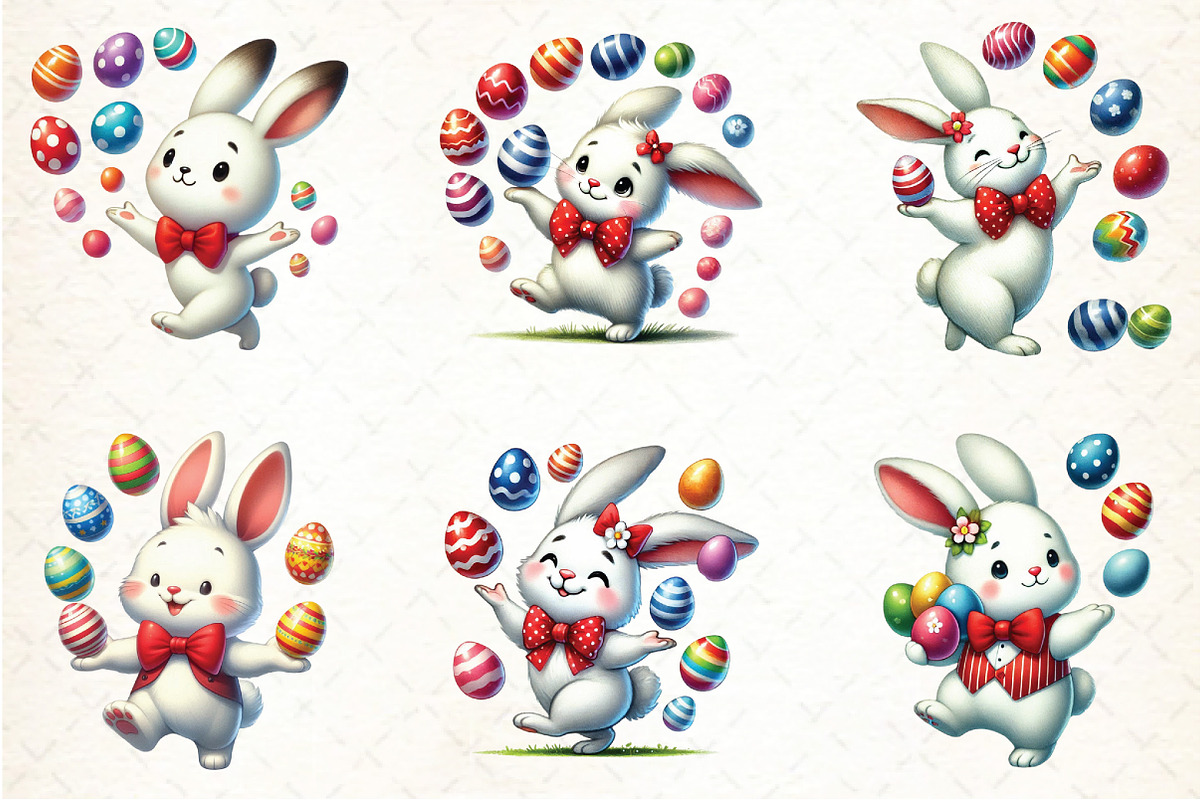Easter Qute Bunny Clipart, an Illustration by DreamCafeArt (Photo 3 of 4)