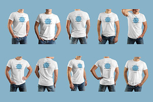 10 T-Shirts Men's Mockups