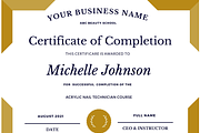Certificate of Completion Template, a Card Template by YasdeyDesigns (Thumbnail 2 of 6)