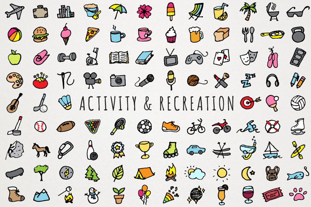 Activity & Recreation Icons Clipart, an Icon by Lemonade Pixel (Photo 1 of 7)