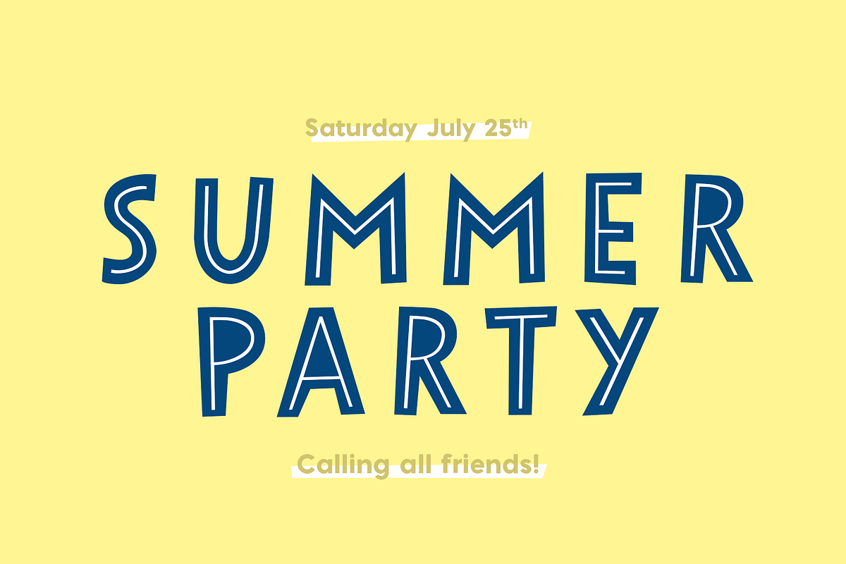 Papercute Inline Font Collection preview 4