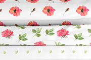 Watercolor flowers seamless patterns, a Pattern Graphic by AnnelyBlooms (Thumbnail 5 of 7)
