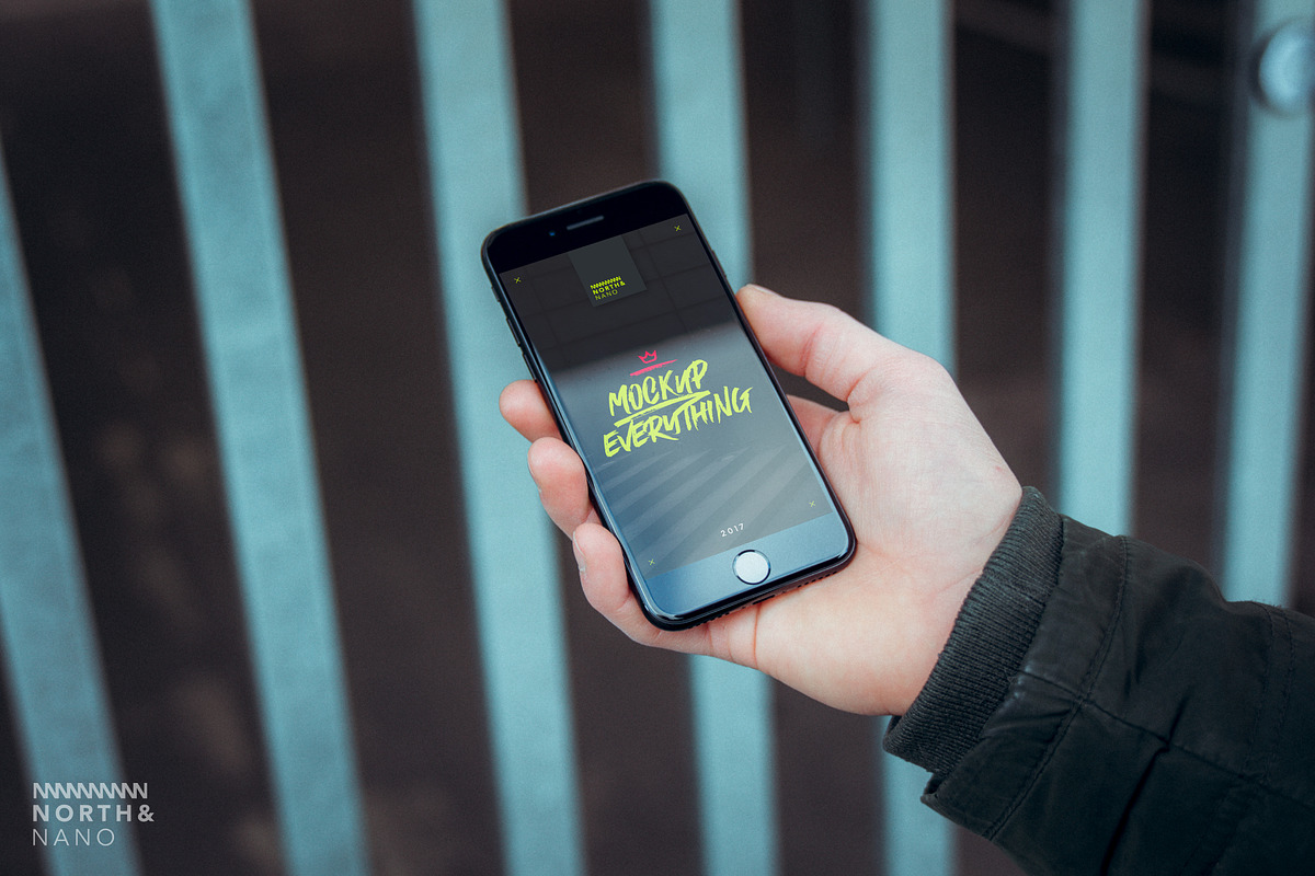 iPhone 7 PSD Mockups, an iPhone Mockup by North&Nano (Photo 4 of 9)