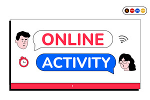 Online Activity Illustration, an Object Illustration by Loin Studio