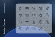 Baby Care Essentials Icon, an Outline Icon by Nathaya Studio (Thumbnail 2 of 2)