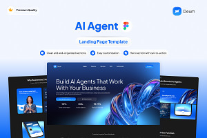 AI Agent Platform Landing Page, a Landing Page Template by Font Kingdom