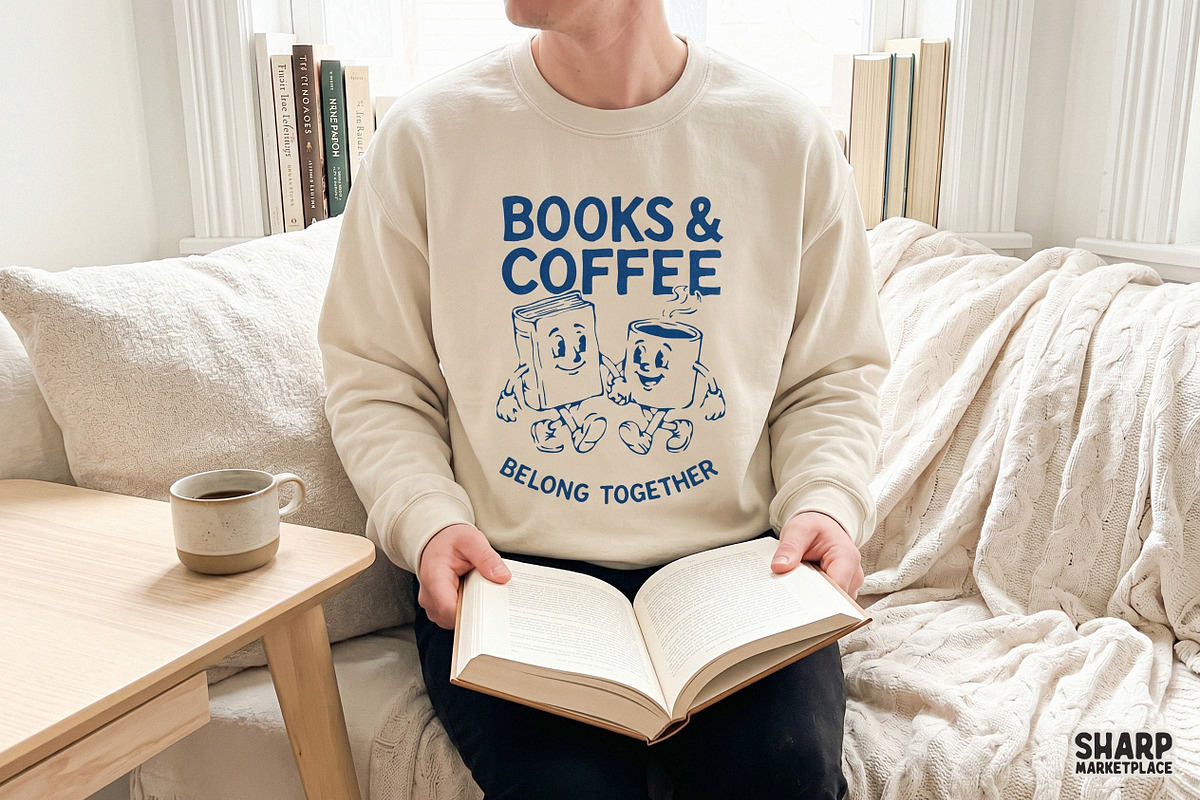 Books & Coffee Belong Together Book, an Object Graphic by SharpMarketplace (Photo 4 of 4)